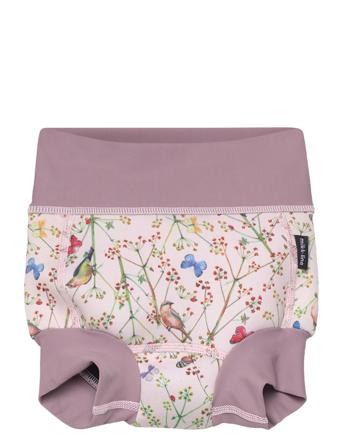 Baby Swim Pant Frill Recycled Aop Purple Mikk-line