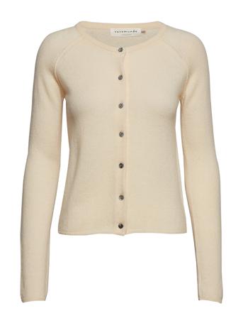 Wool & Cashmere Cardigan Ls Neuletakki Kermanvärinen Rosemunde