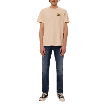 Nudie Jeans Lean Dean Troubled Sea Herr Blå W28/L32