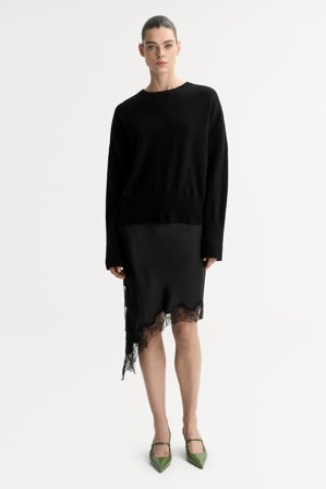 Soft Goat - Regular fit crewneck - Women cashmere sweater - L - Black