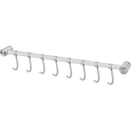 Kjøkkenhengestang i rustfritt stål med 8 kroker - Kjøkkenhengestang, 50CM [LGL]
