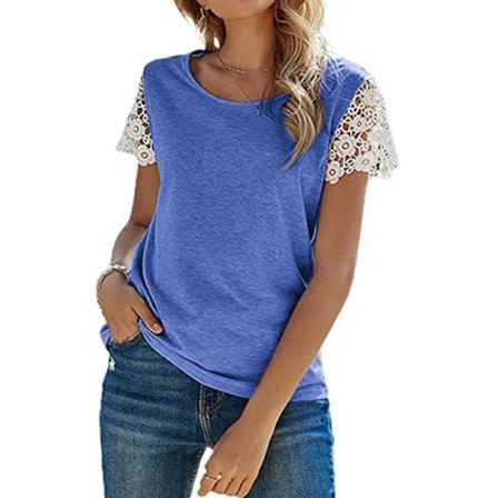 Kortärmad T-shirt För Kvinnor Med Rund Hals S