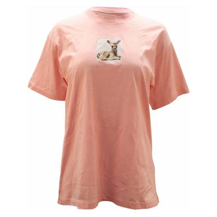 Burberry, Deer Graphic T-Shirt Różowy, Kobieta, Rozmiar: S