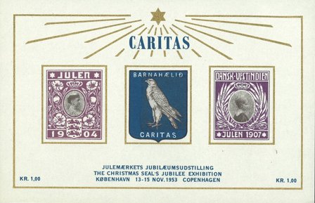 Danmark 1953 - Caritas Julemærkets Jubilæumsudstilling