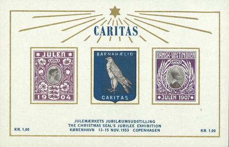 Danmark 1953 - Caritas Julemærkets Jubilæumsudstilling