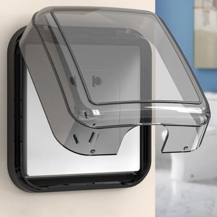 Afbryderbeskyttelsesdæksel Sokkel Vandtæt boks SORT