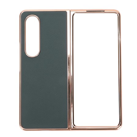 Samsung Galaxy Z Fold 4 Telefoncover Ægte Læder Beskyttelsescover Ridsefast Grøn