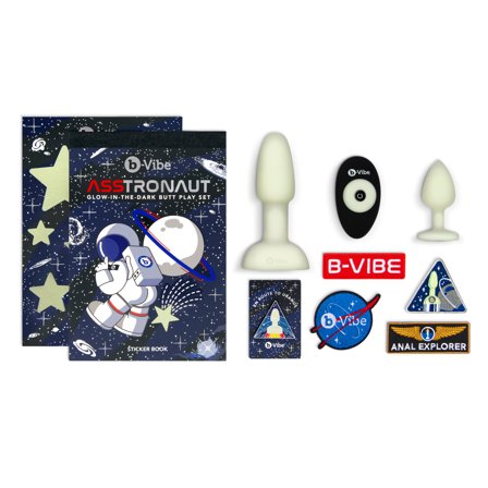 ASSTRONAUT GLOW-IN-THE-DARK BUTT PLAY SET - B-vibe