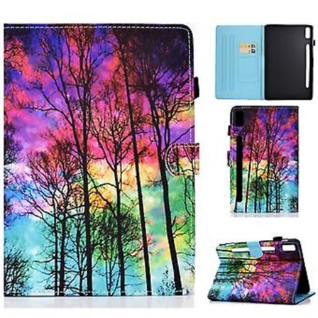 Färgad Ritning PU-Tablettfodral För Lenovo Tab M9 För Lenovo Tab M9 (Skog)