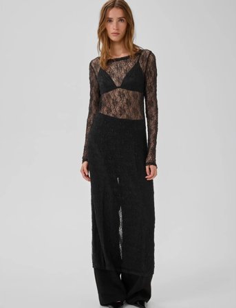 My Essential Wardrobe Mwrita Boatneck Ls Dress - Black - XXL