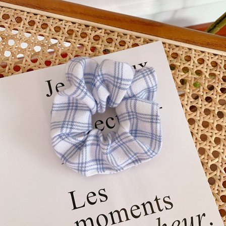 6 kpl Päännauha Hiustenkuminauhoja Ruudullinen Kangas Hiustenkuminauhoja Poninhäntä Hiusnaru Elegantti Suuri Suoli Hiustenkuminauhoja----Valkoinen 