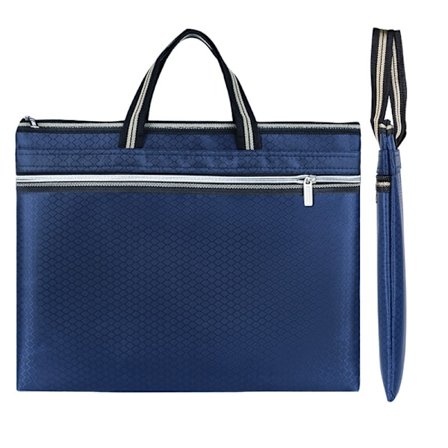 To B4-filmapper Oxford-stoff mappe Business glidelås-port