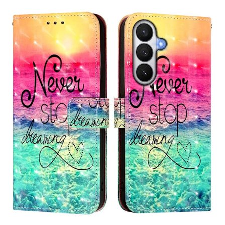 Samsung Galaxy S26 / S26 Pro Plånboksfodral Konstläder - Never Stop Dreaming