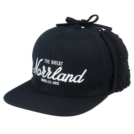 SQRTN - Black - earflap - Cap - Östersund Black/White Ear Flap - Hatstore