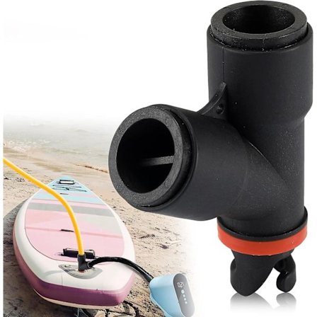 Sup Pump Adapter Dubbel Inlopp Uppblåsningsadapter för Båt Kajak Stand Up Paddle Board Surfbräda Tillbehör