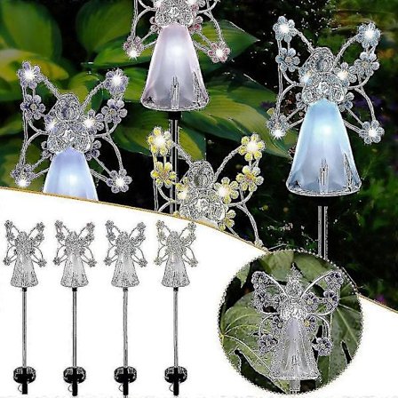 Solar Engel Lys For Plen Hage Dekor Stake Lys Ip44 Vanntett Utendørs Led Lampe Juledekorasjon (LGL)