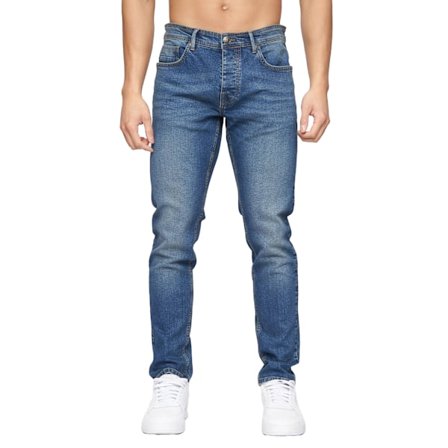 Crosshatch Buraca Slim Jeans 40R Stone Wash för män