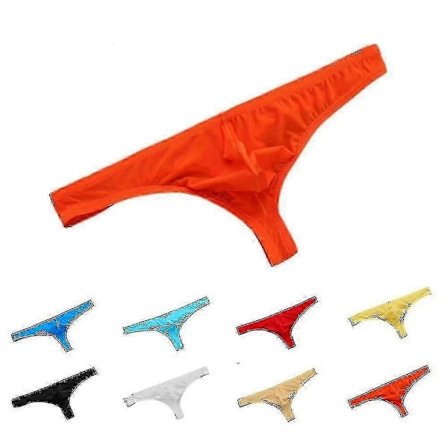 Herre Solid Stringtruser Ultratynn Pustende Lav Midje Mykt Undertøy-Perfet