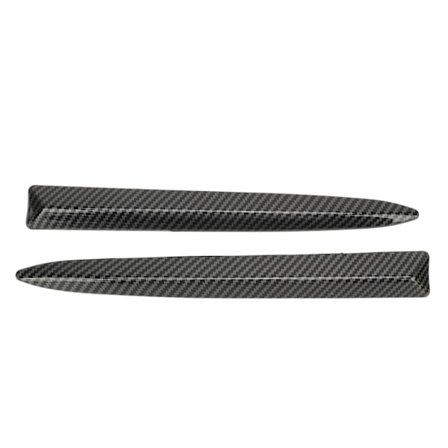 1 Par Främre Stötfångare Övre List Trim 735455041 Kolfiberstil Övre Grillremsa Ersättning för Fiat 500 2007-2015