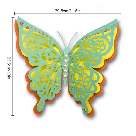 2 st 3D Fjärilsdekaler Väggdekaler STIL 2 STIL 2