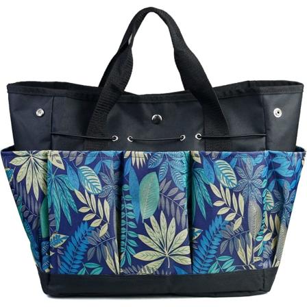 Hageverktøy Tote Bag, 9 Lommer Hageverktøy Oppbevaringspose Heavy Duty, Hagegaver til Kvinner Menn(B Floral)