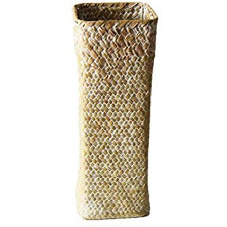 Dekorativa korgar i rotting, blomvaser, fruktkorg, hög vas för heminredning, vit