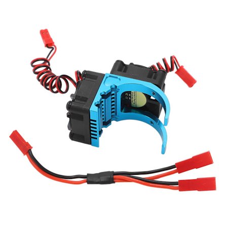 RC-motor kylfläkt med dubbla fläktar för 550 3650 3660 3670 3674 motor 36 mm diameter blå