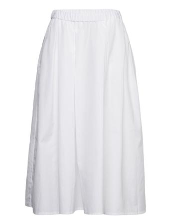 Jorina Plain Skirt Knelangt Skjørt Hvit Stylein*Betinget Tilbud