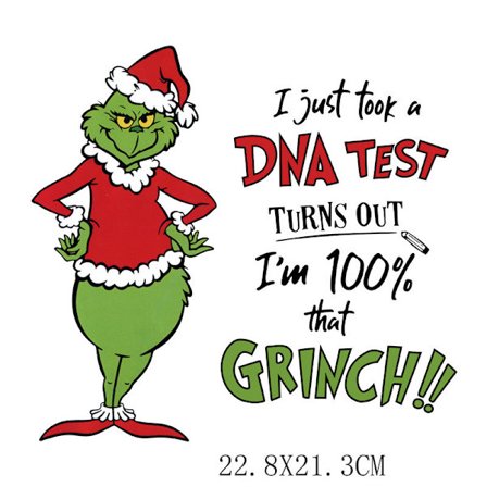 PH1836 Julevarmeoverføring Grinch Varmeoverføringsklistremerke, Klesplaggtrykk Varmeoverføring, Offset Varmeoverføringsklistremerke