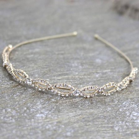Rhinestone Hair Hoop Brudhåraccessoarer GOLD1 GOLD1