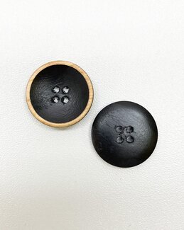 Knapp 22 mm svart/tre - New Old Company