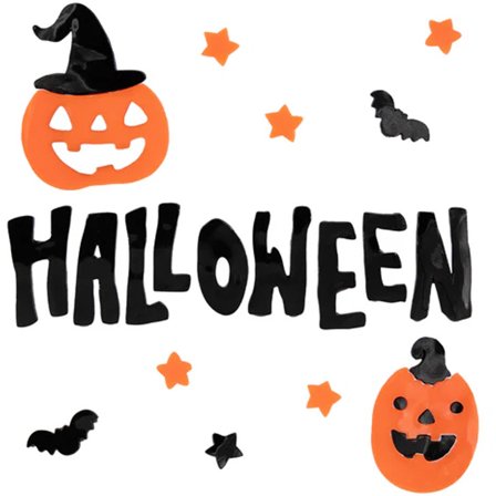 Halloween Pumpor Fönsterklistermärken - Halloween Dekoration - Kalaslagret.se