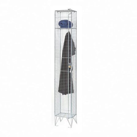 Wire mesh locker, 1 door, 1980x305x457 mm