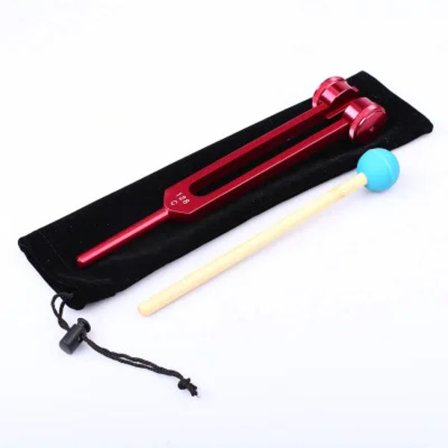 Nye neurologiske medicinske sæt 128Hz stemmegaffel med hammer til lydhelbredende terapi afslapningsmassage aluminiumslegering