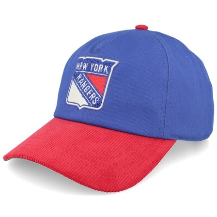 American Needle - Azul adjustable Gorra - New York Rangers Burnett Blue/Red Corduroy A-Frame Adjustable @ Hatstore