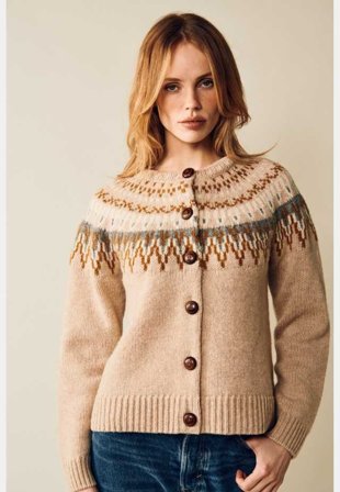 Jumperfabriken Joelle Cardigan Tröjor Dam Beige XL