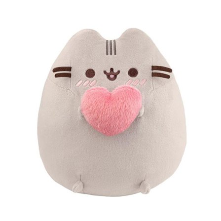 Plush-mascot - Pusheen - 24 cm - Pastell mjukhet - Broderade detaljer - Hjärta i tassarna