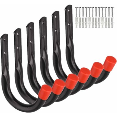 Kraftiga garageförvaringskrokar, universellt väggfäste, U-format väggfäste, hängande krokar för cykel, stol, stege, rör, verktyg, skjul