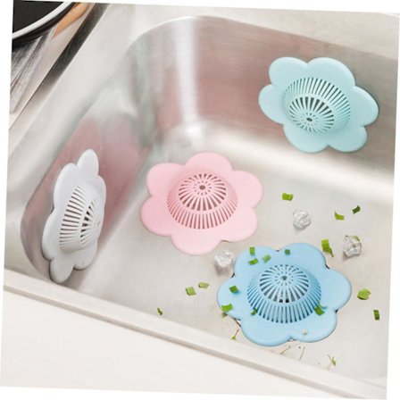 4 kpl silikonista valmistettuja kylpyhuoneen lavuaarin sihtejä