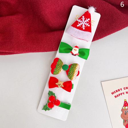 5st Barn Hårnål Juldekoration Hårklämmor Baby Hea