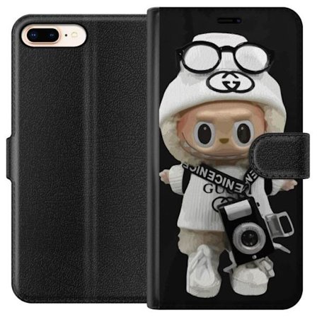 Yhteensopiva Lompakkokotelo Apple Apple iPhone 7 Plus Tyylikäs muotoilijafiguuri kameralla ja katutyyliä, leikkisä keräilyfiguuri trendikkäässä