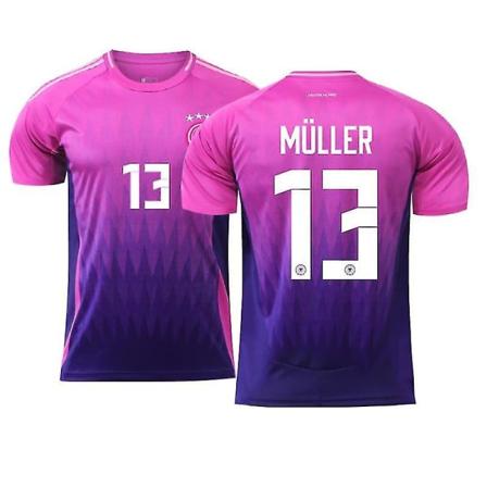 2024 EM Tyskland borta fotbollströja, nummer 10 Musiala 17 Wirtz 6 Kimmich tröja, barn vuxen lag Number 10 120-130cm