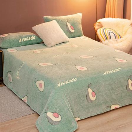 Mjuk komfortfilt Cover Höst Vinter Thermal Coral Fleece Velvet Children Velvet Pad Kiwi fruit 120*200cm