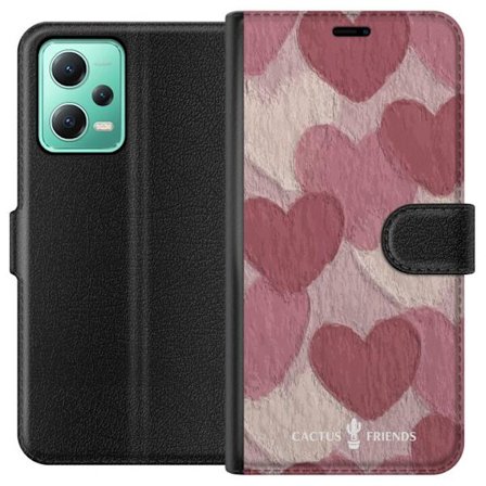 Yhteensopiva Lompakkokotelo Xiaomi Xiaomi Redmi Note 12 Cactus and Friends - Blush Paper Hearts