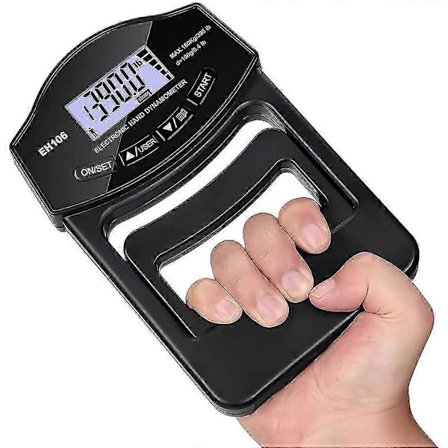 Gripstyrketestare, 396Lbs/180Kg Digital Hand Dynamometer Greppstyrkemätare USB LCD-skärm Hand