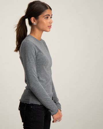 Kids ONLY KOGAMOUR L/S TOP Szary Topy i bluzki Dziewczyna - Kids Brand Store