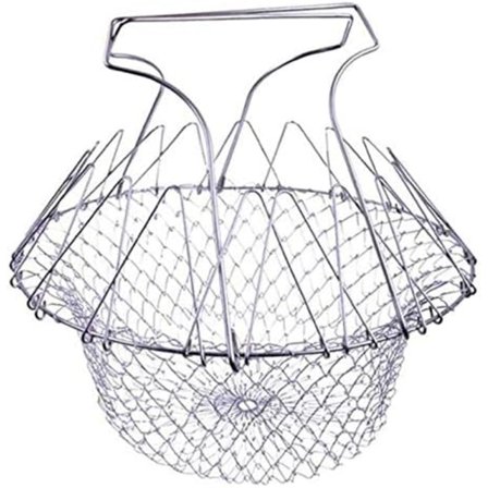 Foldbar Salatkurv i Rustfrit Stål, Damp Skylning Si Chef