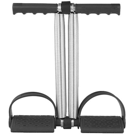 Sit Up Udstyr Dobbelt Fjeder Spænding Fodpedal til Mave Ben Træner Mave Trimmer Sport Fitness Slankende Træning Hjemme Fitnesscenter