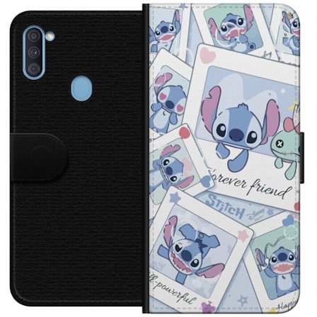 Yhteensopiva Lompakkokotelo Samsung Galaxy A11 Unelmoivat pilvet vaaleanpunaisina, lila ja sinisen sävyissä, kimaltelevine tähtineen ja pehmeän satuma