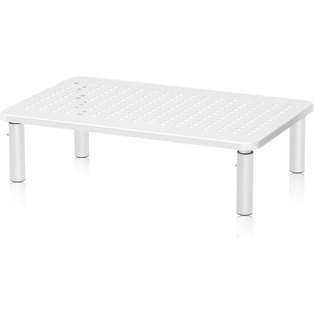 Dator Monitor Riser Stativ, Vit, Metall för Laptop, Skrivare Vit